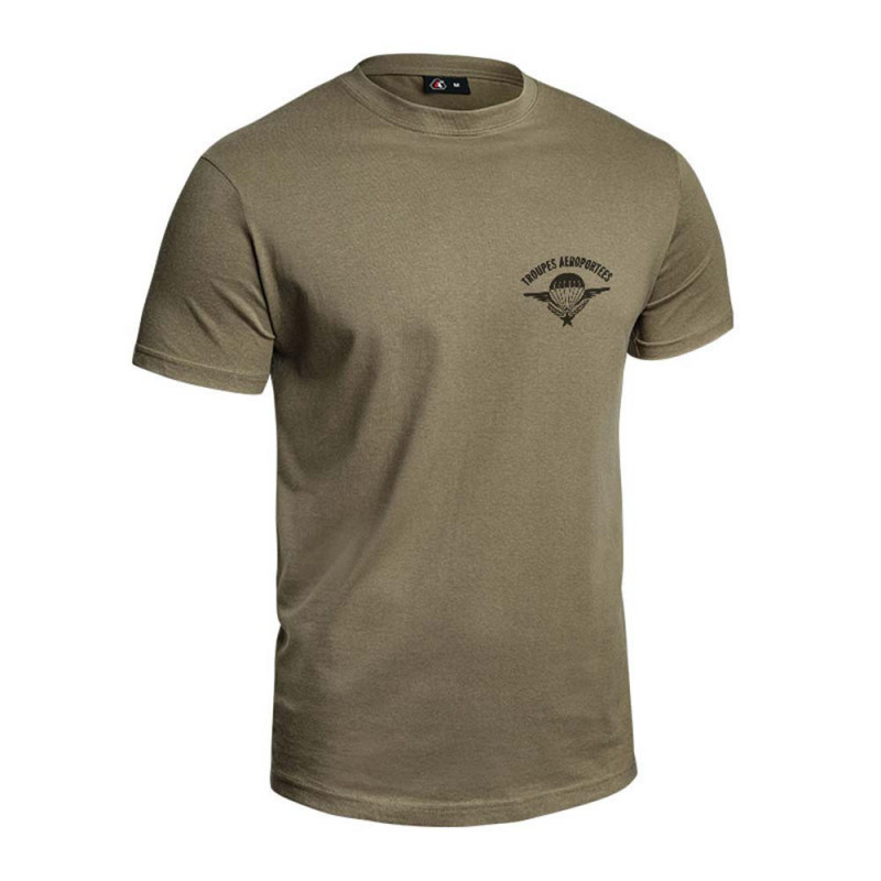 T-shirt Strong Troupes aéroportées vert olive
