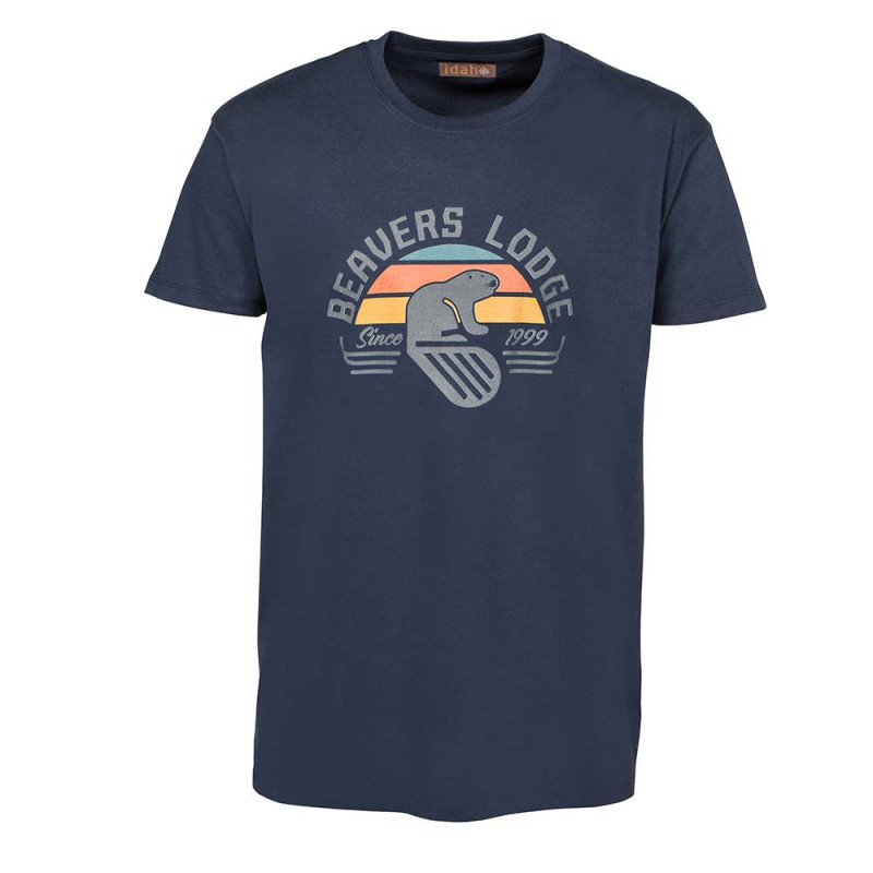 TEE-SHIRT CASTOR BLEU