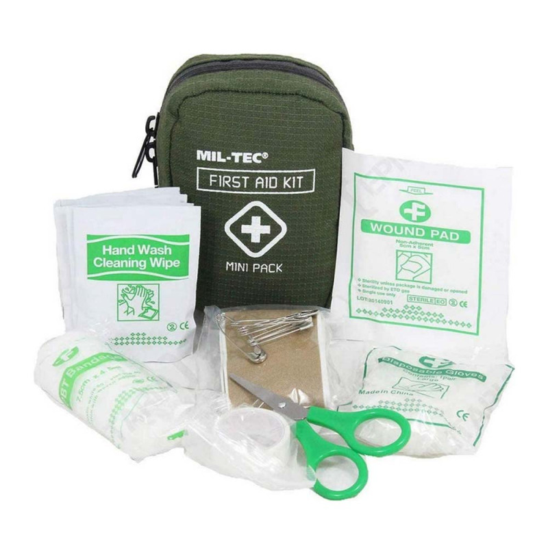 Kit de premiers secours Mini Pack Mil-Tec vert 