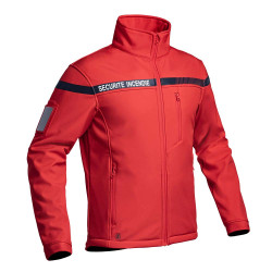 Veste softshell Sécu-one sécurité incendie rouge