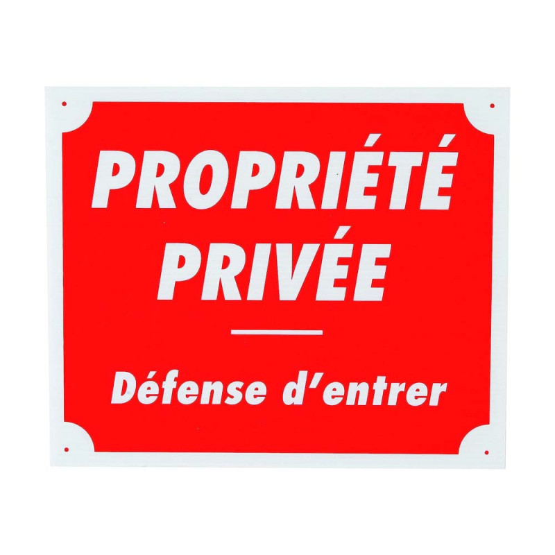 PROPRIÉTÉ PRIVÉE DÉFENSE D'ENTRER DIAM. 28 CM ROUGE