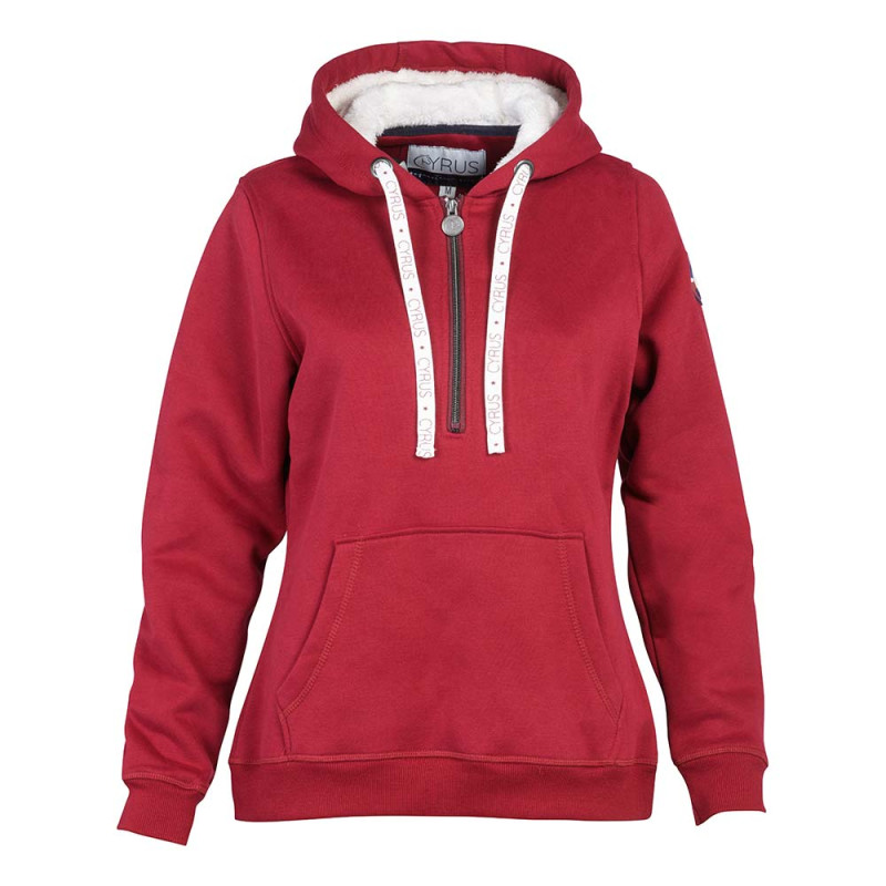 Sweatshirt à capuche col zippé Alexandra