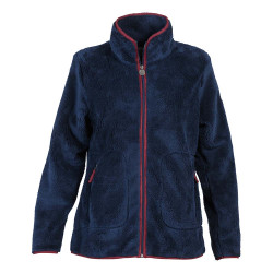 Blouson polaire bouclettes longues Marine