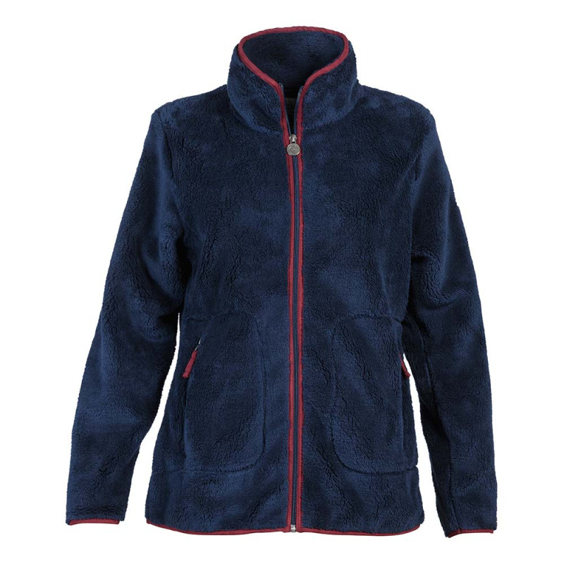 Blouson polaire bouclettes longues Marine