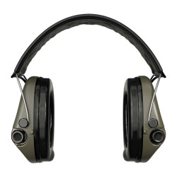 Casque anti-bruit Suprême Pro vert olive serre-tête cuir noir