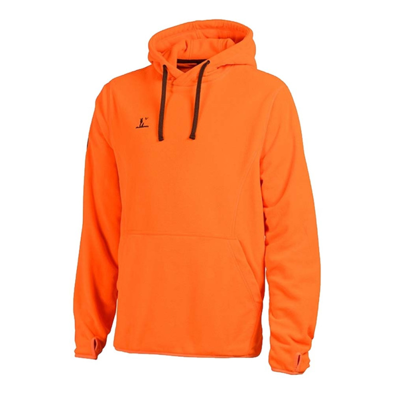 SWEATSHIRT POLAIRE A CAPUCHE ORANGE