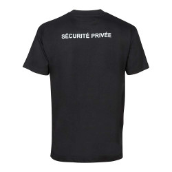 T-SHIRT SECURITE - FENETRE MATRICULE - A BRODER Noir 02