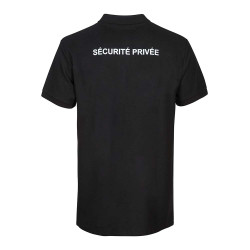 POLO COTON SECURITE - FENETRE MATRICULE NOIR 02