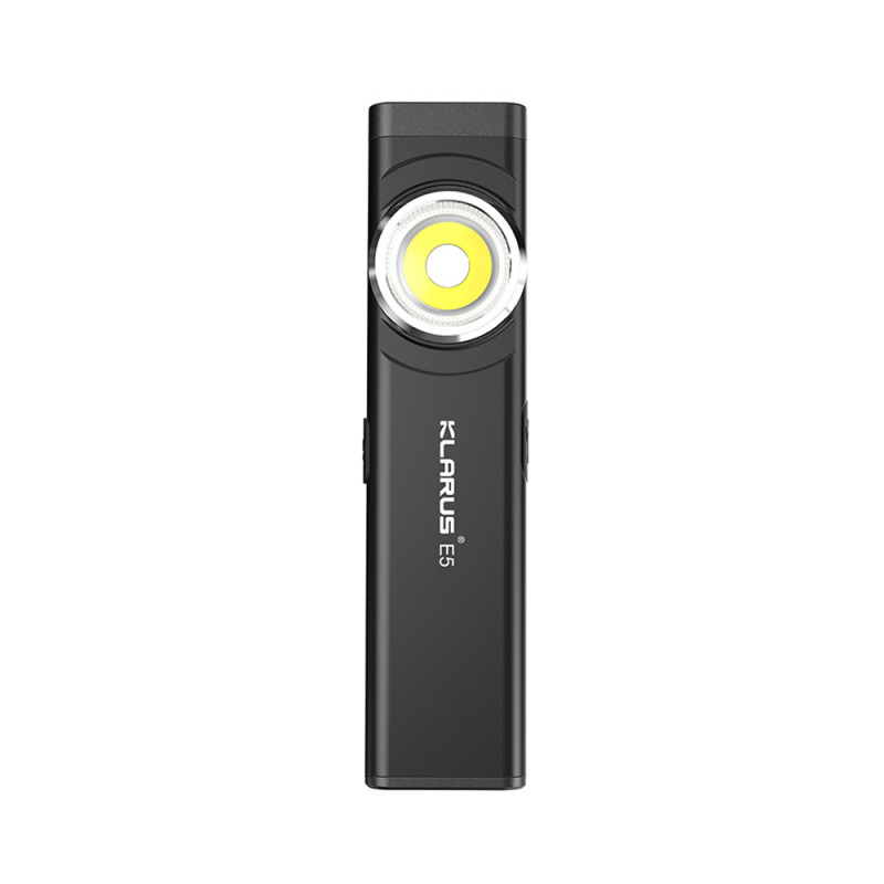 Lampe rechargeable à double source de lumière E5 - 470 lumens - noir