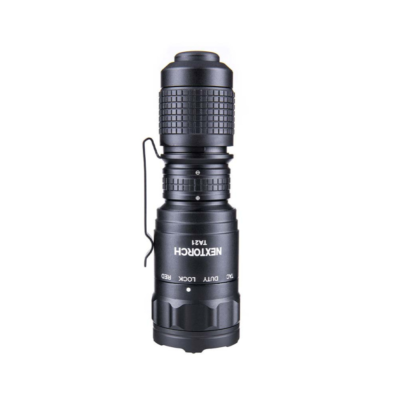Lampe tactique compacte rechargeable TA21 - éclairage blanc et rouge - 1300 lumens