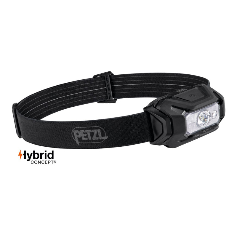 Lampe frontale Hybrid Aria 1 RGB noir - éclairage blanc, rouge, vert et bleu - 350 lumens