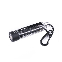 Lampe porte-clés rechargeable multifonctions K40 - éclairage blanc, rouge et bleu + UV - 700 lumens