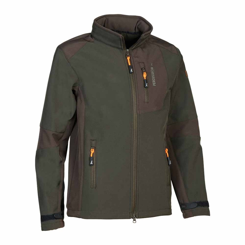 BLOUSON SOFTSHELL KAKI ENFANT