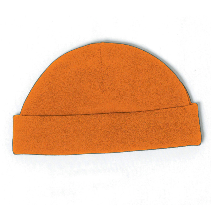 Bonnet polaire orange fluo chasse