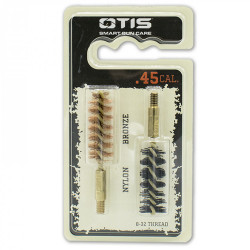 Lot de 2 brosses de nettoyage pour arme calibre .45"/11.43 mm