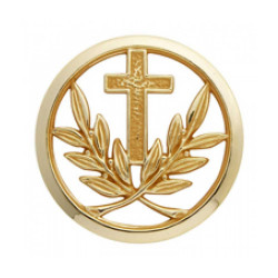 Insigne de béret doré Aumonier Catholique
