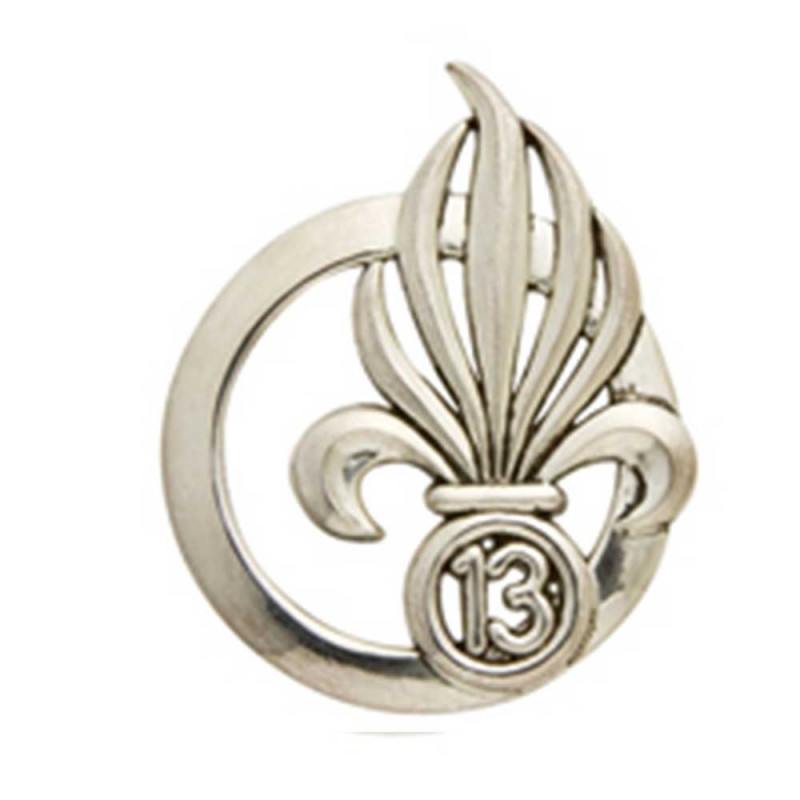 Insigne de béret argenté Légion 13ème Demi-Brigade de Légion Étrangère