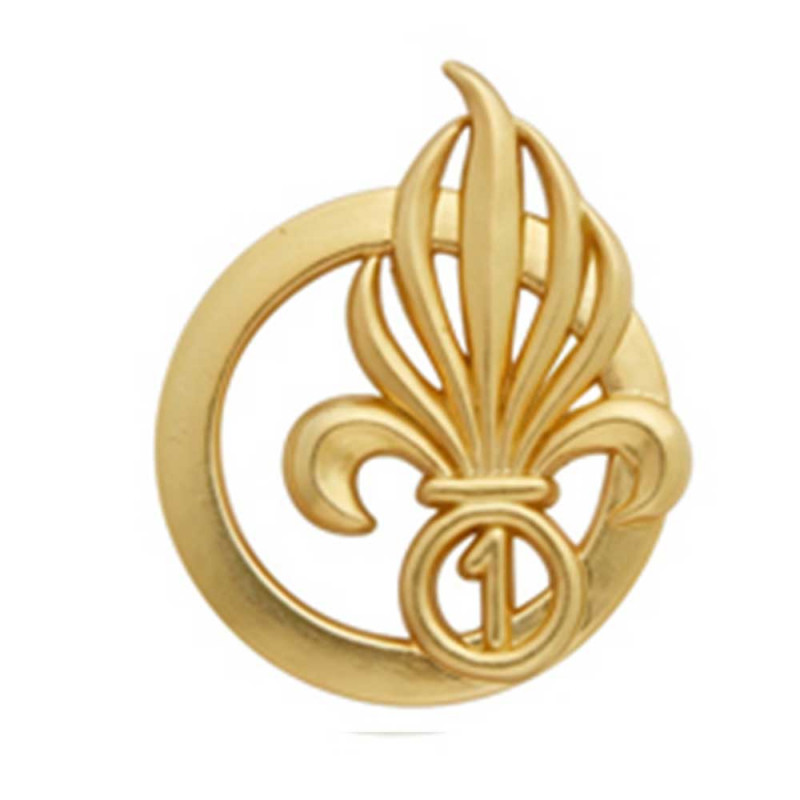 Insigne de béret doré Légion 1er Régiment Étranger d'Infanterie