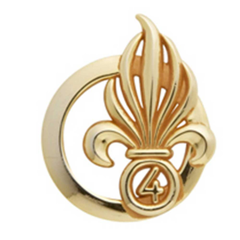 Insigne de béret doré Légion 4ème Régiment Étranger d'Infanterie