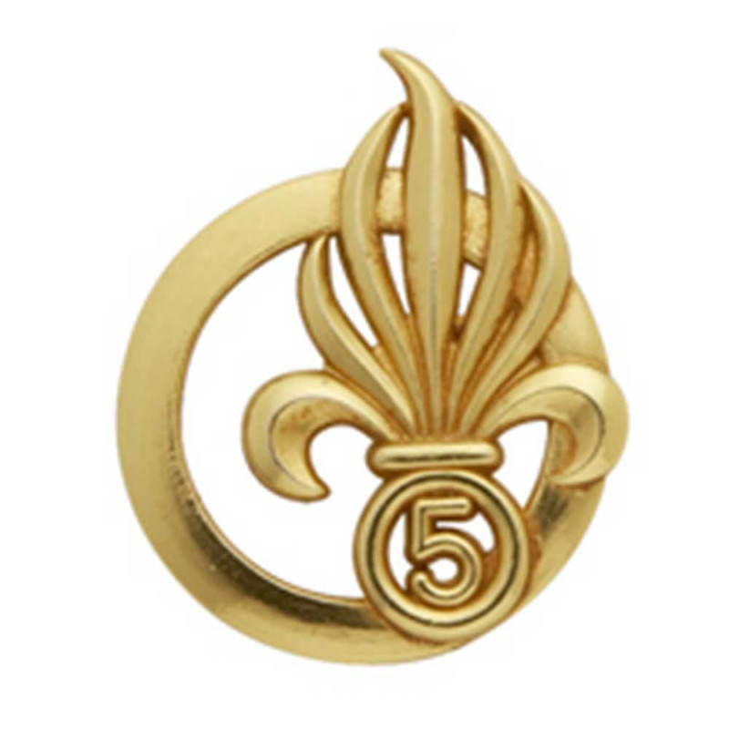 Insigne de béret doré Légion 5ème Régiment Étranger d'Infanterie