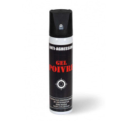 Aérosol lacrymogène anti-agression T.O.E gel poivre 75 ml