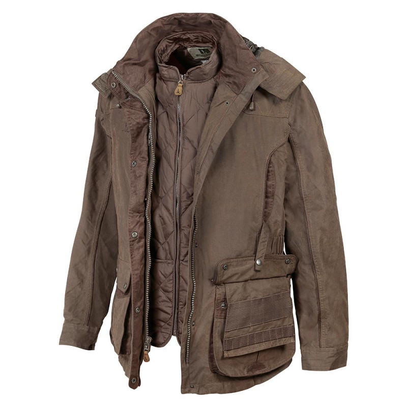 Veste Normandie Avec Gilet Interieur Amovible Marron