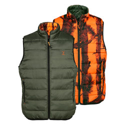 GILET CHASSE WARM REVERSIBLE kaki mix