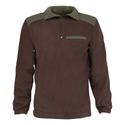 POLO MICROPOLAIRE MARRON