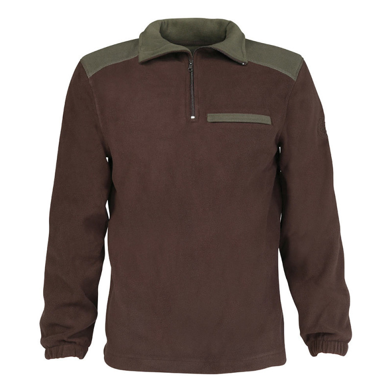 POLO MICROPOLAIRE MARRON