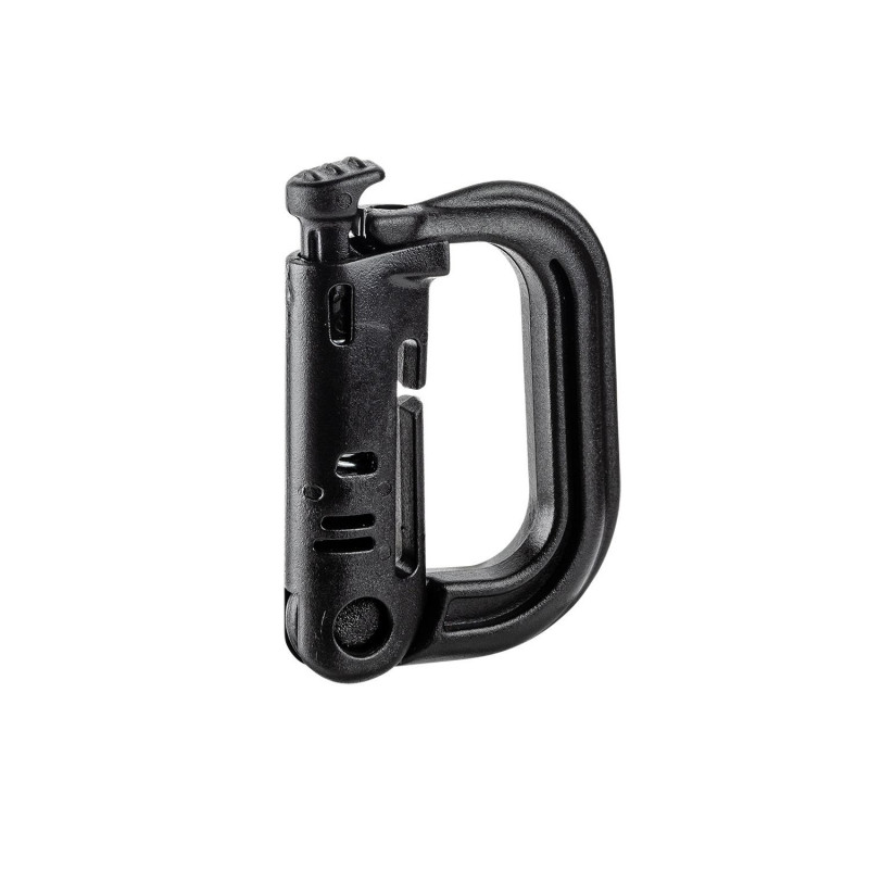 Mousqueton D-ring avec fixation pour passant M.O.L.L.E. noir