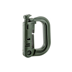 Mousqueton D-ring avec fixation pour passant M.O.L.L.E. KAKI