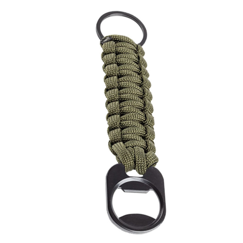 Porte-clés en paracorde KAKI avec décapsuleur