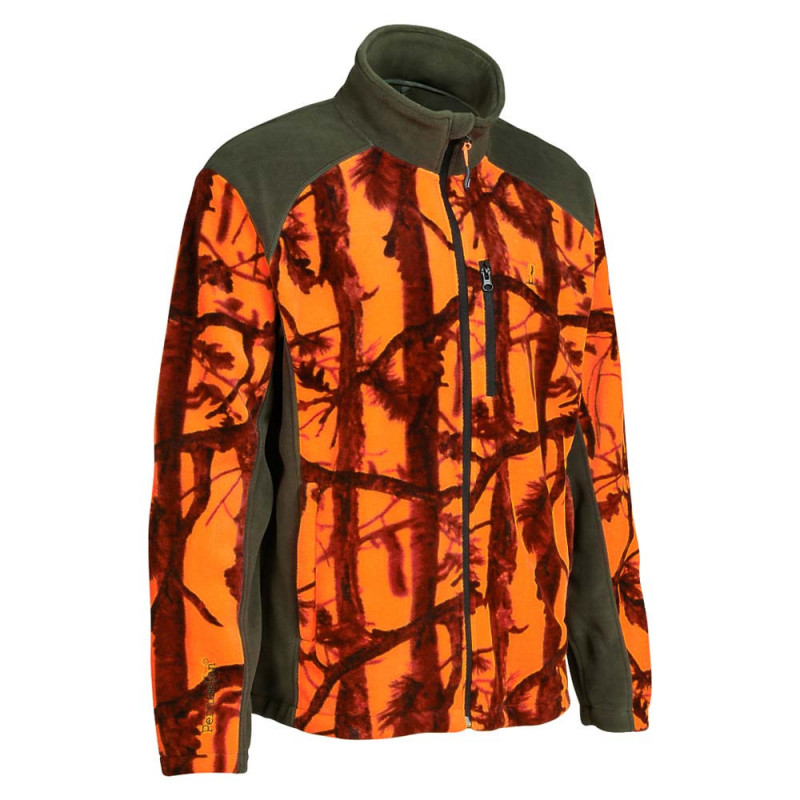 BLOUSON POLAIRE CHASSE GHOSTCAMO BLAZE/BLACK