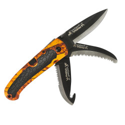 KEOS COUTEAU PLIANT 3 LAMES ORANGE