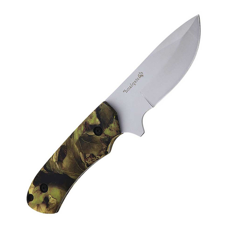 COUTEAU LAME 11 CM. MANCHE CAMO ETUI CORDURA