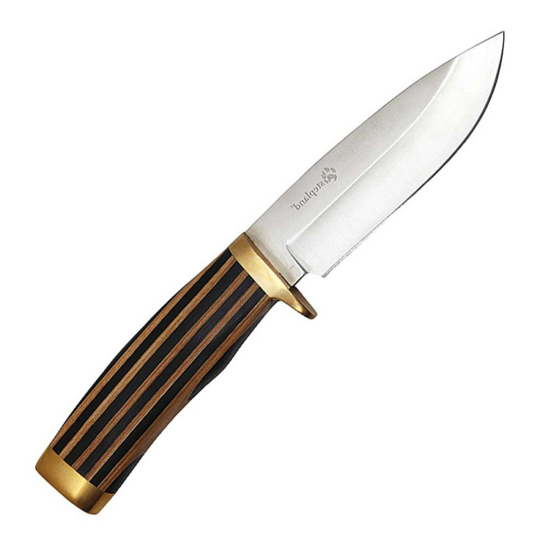 COUTEAU LAME 11 CM. MANCHE ZEBRE ETUI CORDURA