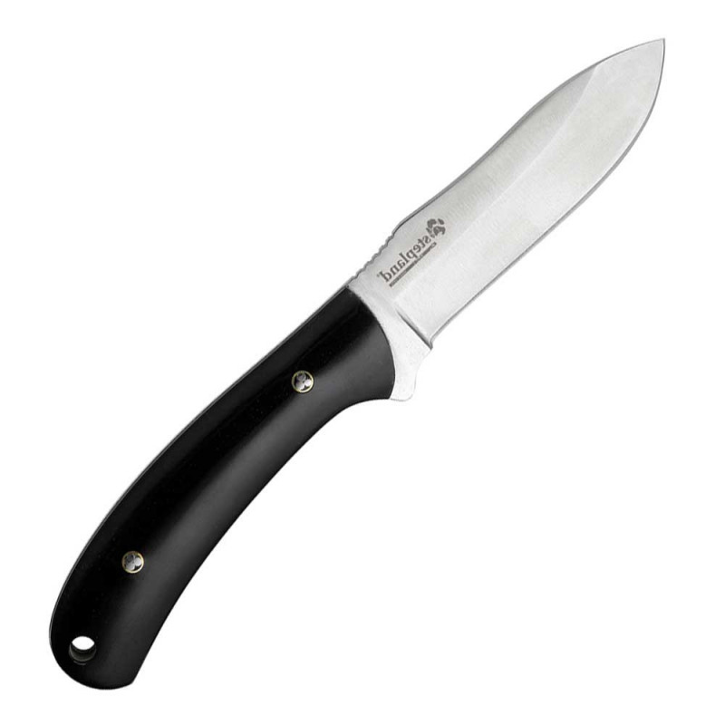 COUTEAU DE POCHE LAME FIXE 9 CM. MANCHE TAUREAU