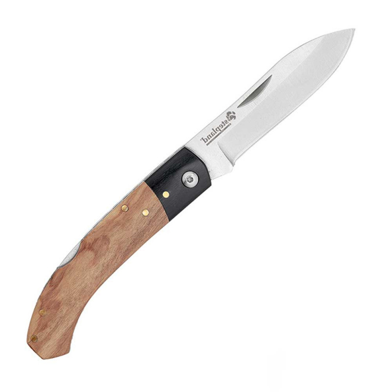 COUTEAU DE POCHE LAME PLIABLE 8CM. MANCHE OLIVIER