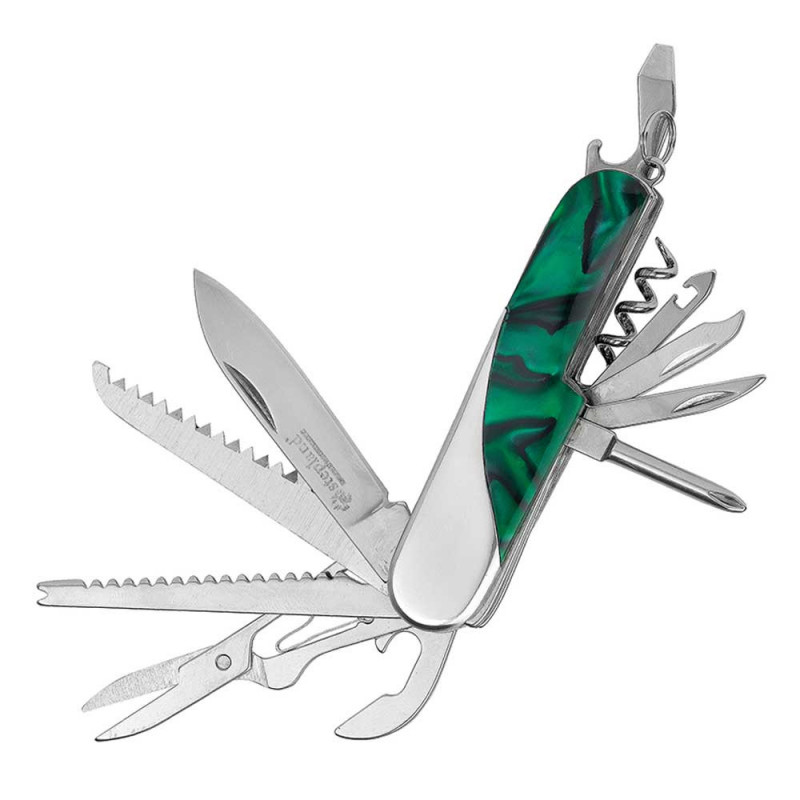 COUTEAU MULTIFONCTIONS VERT ZEBRE