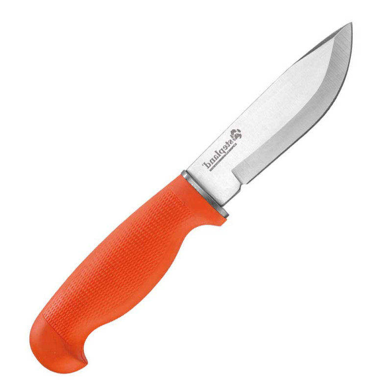 COUTEAU MANCHE GOMME ORANGE ACIER 420