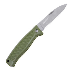 COUTEAU DE POCHE LAME PLIABLE 8 CM. MANCHE KAKI