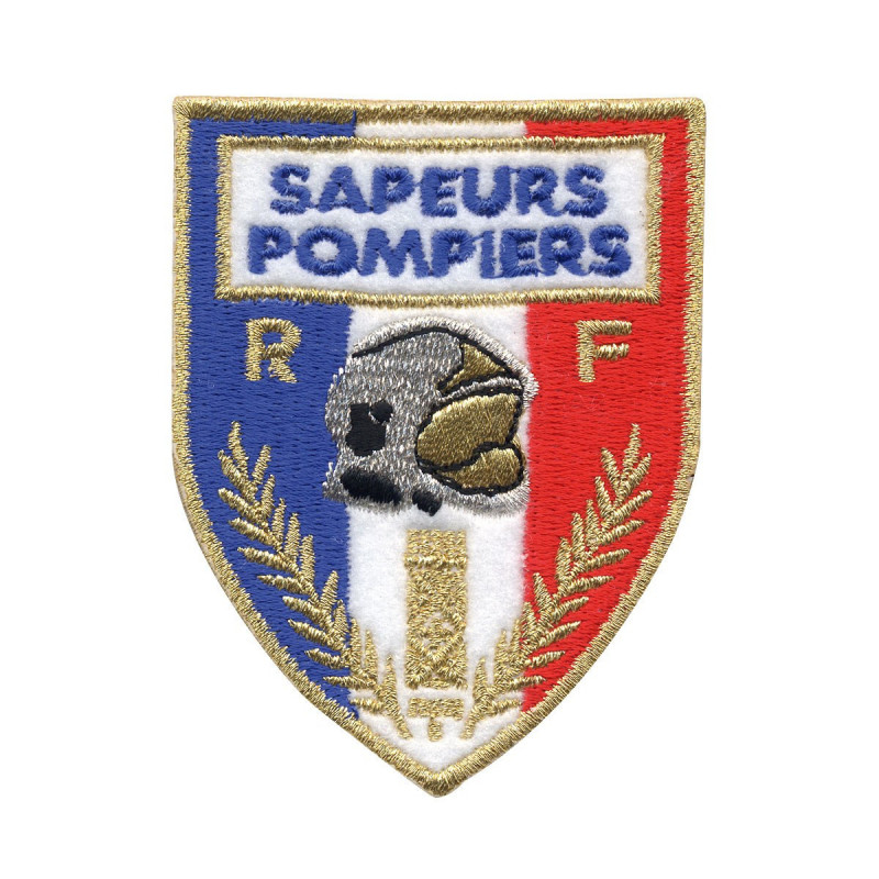 ECUSSON FEUTRE POMPIERS DOS  AUTO-AGRIPPANT