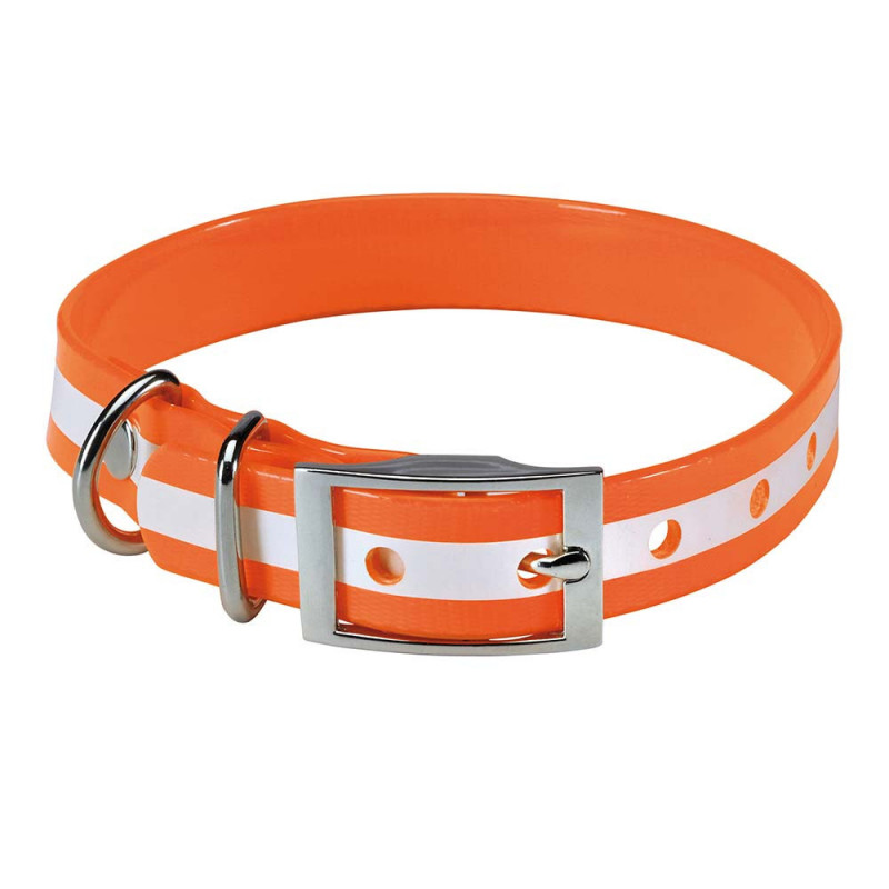 COLLIER CHIEN PHOSPHORESCENT 45 CM ORANGE